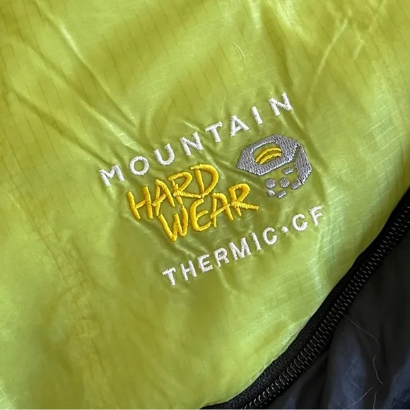 Mountain Hardware Lime Green Gray 32" x 70" Sleeping Bag Ultra Lamina 32° 24 oz - Picture 5 of 5